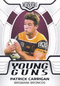 2020 NRL Elite - Young Guns #YG01 Patrick Carrigan Front